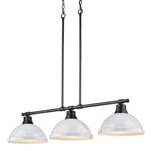 Duncan  Linear Pendant in Matte Black by Golden Lighting