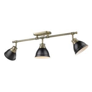 Duncan  Semi Flush Mount in Aged Brass by Golden Lighting