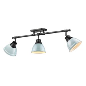 Duncan  Semi Flush Mount in Matte Black by Golden Lighting