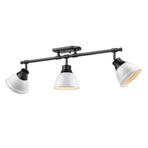 Duncan  Semi Flush Mount in Matte Black by Golden Lighting