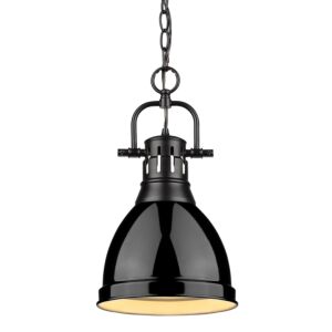 Duncan  Pendant in Matte Black by Golden Lighting