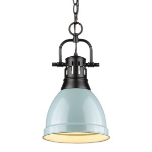 Duncan  Pendant in Matte Black by Golden Lighting