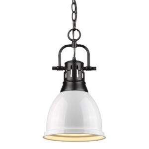 Duncan  Pendant in Matte Black by Golden Lighting