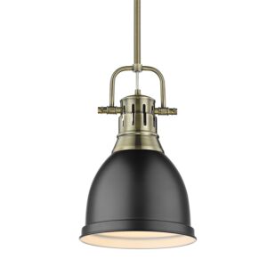 Duncan  Pendant in Aged Brass by Golden Lighting