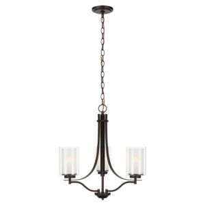 Elmwood Park  Chandelier in Bronze by Generation Lighting.