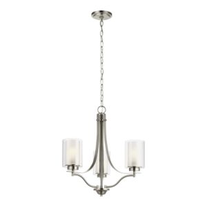 Elmwood Park  Chandelier in Brushed Nickel by Generation Lighting.