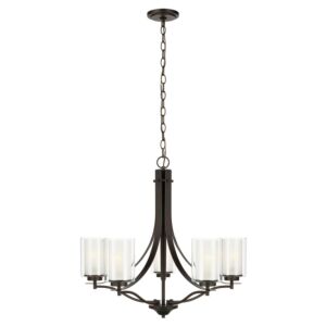 Elmwood Park  Chandelier in Bronze by Generation Lighting.