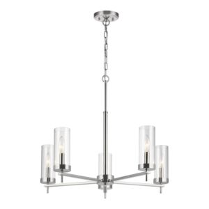 Zire 5-Light Chandelier in Chrome