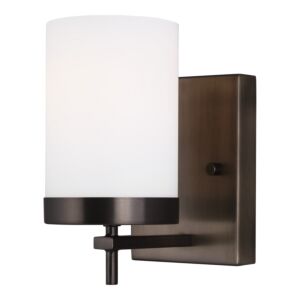 Zire 1-Light Wall with Bathroom Vanity Light Sconce in Brushed Oil Rubbed Bronze