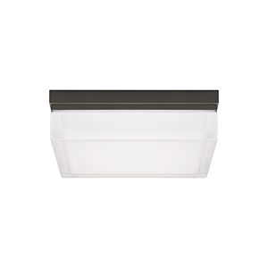 Boxie 1-Light LED Flush Mount in Antique Bronze