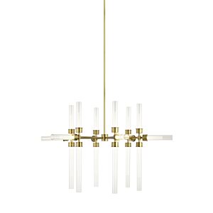 Linger 18-Light LED Chandelier in Natural Brass