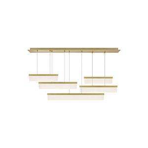 Sweep 5-Light LED Suspension in Aged Brass