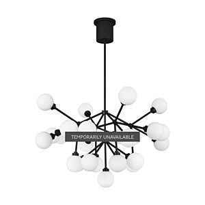 Mara 25-Light LED Chandelier in Matte Black