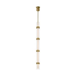 Wit 1-Light LED Pendant in Aged Brass