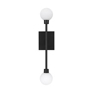 Mara 2-Light LED Wall Sconce in Matte Black