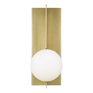 Orbel 1-Light Wall Sconce in Aged Brass