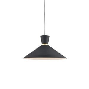 Vanderbilt One Light Pendant in Black With Gold Detail by Kuzco Lighting