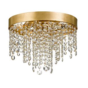 Winham Four Light Flush Mount in Antique Gold by Crystorama