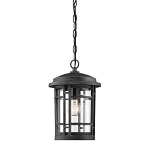 Barrister 1-Light Wall Lantern in Weathered Pewter