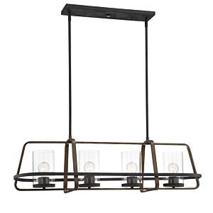 Ryder 4-Light Island Chandelier in Forged Black