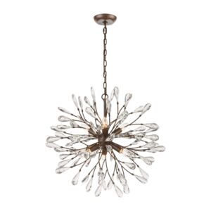 Crislett 6-Light Chandelier in Sunglow Bronze