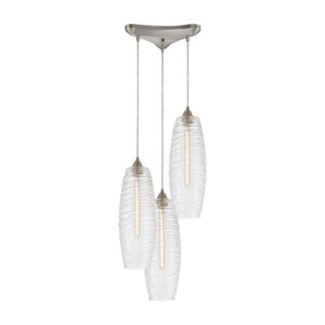 Liz 3-Light Pendant in Satin Nickel