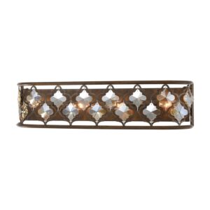 Armand 4-Light Bathroom Vanity Light in Weathered Bronze