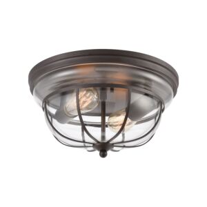 Manhattan Boutique 2-Light Flush Mount in Oil Rubbed Bronze