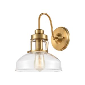 Manhattan Boutique 1-Light Wall Sconce in Brushed Brass