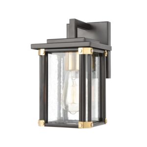 Vincentown 1-Light Outdoor Wall Sconce in Matte Black