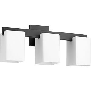 Modus Three Light Vanity in Textured Black by Quorum International