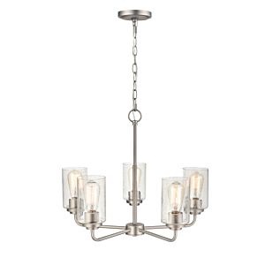 5-Light Chandelier in Satin Nickel