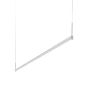 Thin Line LED Pendant in Satin White by Sonneman