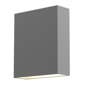 Flat Box LED Wall Sconce in Textured Gray by Sonneman