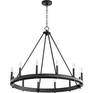 Aura 12-Light Chandelier in Textured Black