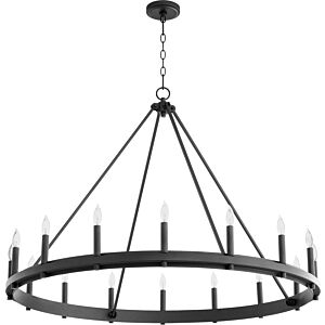 Aura 16-Light Chandelier in Textured Black