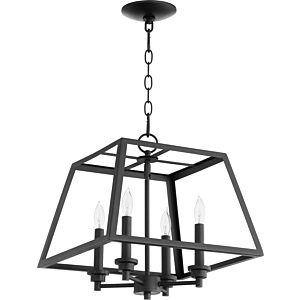 4-Light Pendant in Textured Black