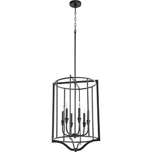 Marquee Six Light Pendant in Textured Black by Quorum International