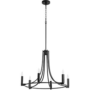 Olympus 6-Light Chandelier in Textured Black