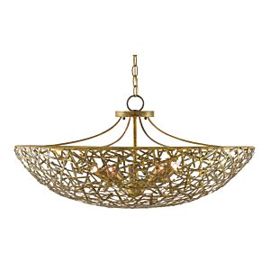 Confetti  Chandelier in Hand Rubbed Gold Leaf by Currey and Company