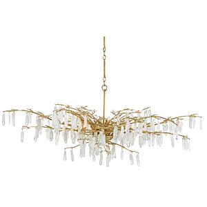 Aviva Stanoff  Chandelier in Washed Lucerne Gold Natural by Currey and Company