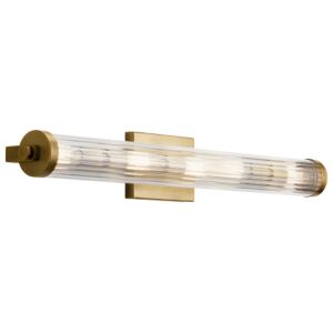 Azores Five Light Linear Bath in Natural Brass by Kichler