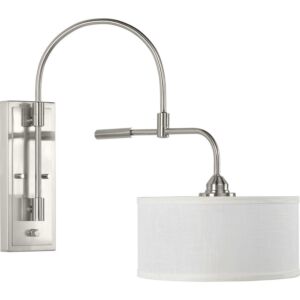 Kempsey  Swing Arm Wall Bracket in Brushed Nickel by Progress Lighting