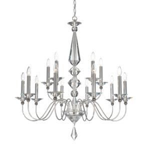 Jasmine 15 Light Chandelier in Silver by Schonbek