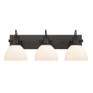 Hines RBZ 3-Light Bathroom Vanity Light in Rubbed Bronze