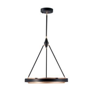 Duo LED Pendant in Classic Black with Gold Shimmer