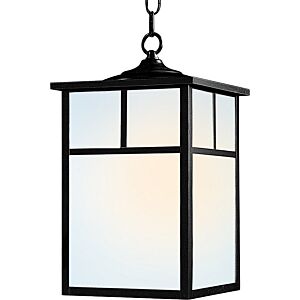 Coldwater One Light Outdoor Hanging Lantern in Black by Maxim