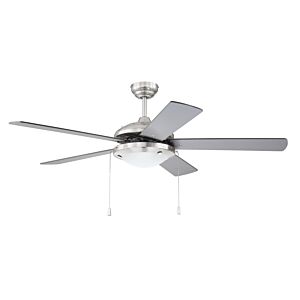 Nikia 2-Light 52" Outdoor Ceiling Fan in Brushed Polished Nickel