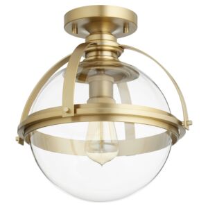 1-Light Ceiling Mount in Aged Brass