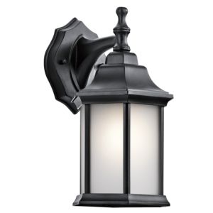 Chesapeake One Light Outdoor Wall Mount in Black by Kichler